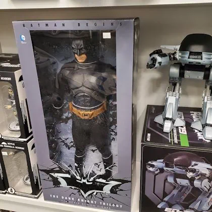 Store section with action figures